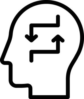 human, brain, exchange icon. Simple thin line, outline of Mind process icons for UI and UX, website or mobile application on white background vector