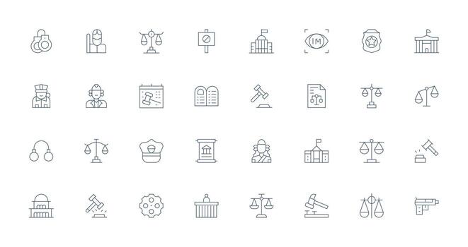 A set of icons that include various objects vector