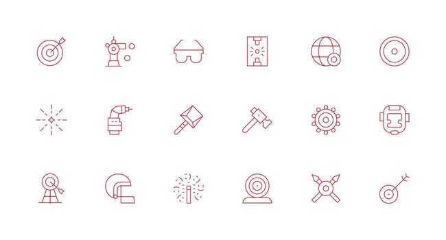 A set of icons that include a hammer, a hammer, a hammer, a hammer, a vector