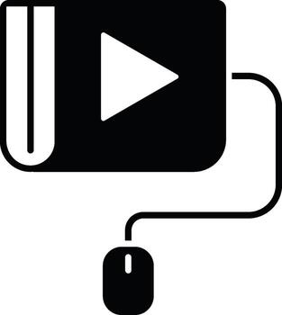 book, education, online icon. Simple glyph, flat of Online traning icons for UI and UX, website or mobile application on white background vector