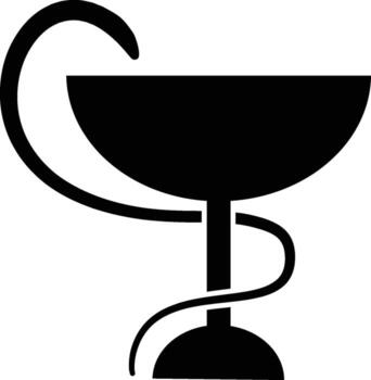 The icon of Snake with a bowl. Simple flat icon illustration, of Snake with a bowl for a website or mobile application on white background vector