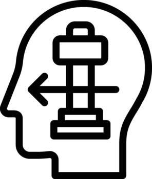 human, brain, business, strategy icon. Simple thin line, outline of Mind process icons for UI and UX, website or mobile application on white background vector