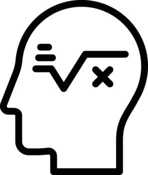 human, brain, logical, thinking icon. Simple thin line, outline of Mind process icons for UI and UX, website or mobile application on white background vector