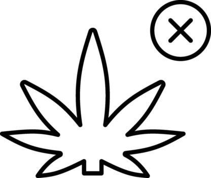 marijuana, icon. Simple thin line, outline of Marijuana icons for UI and UX, website or mobile vector