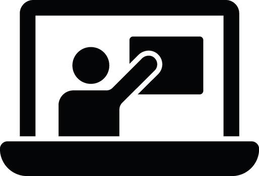 online training, lecture, notebook icon. Simple glyph, flat of Online traning icons for UI and UX, website or mobile application vector