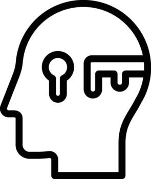 human, brain, key, success icon. Simple thin line, outline of Mind process icons for UI and UX, website or mobile application on white background vector