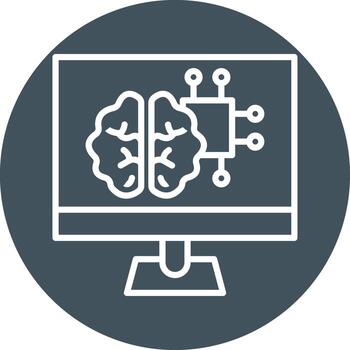 máquina aprendizaje degradado temática símbolo vector