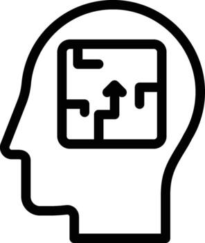 human, brain, process, solution icon. Simple thin line, outline of Mind process icons for UI and UX, website or mobile application on white background vector