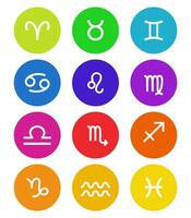 Zodiac signs set. vector