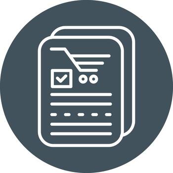 Shopping List App-Based UI Graphic vector