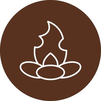 Firepit Muted Color Design vector