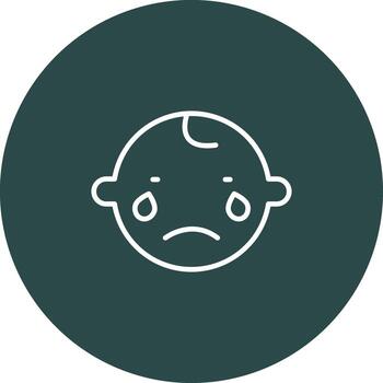 Baby Crying Abstract UI Visual vector