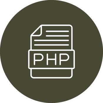 PHP Monotone Sketch Design vector