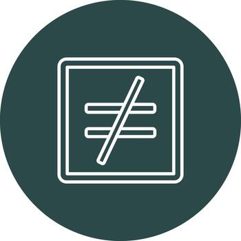 NO Equal To Soft Outline Graphic vector