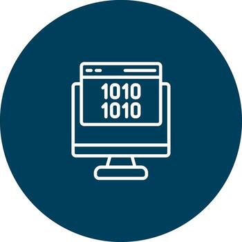 Binary Code Modern Tech Object vector