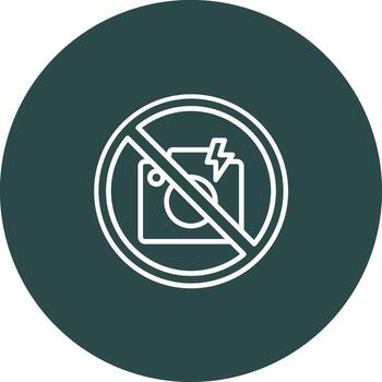 No Flash Geometric App Mark vector