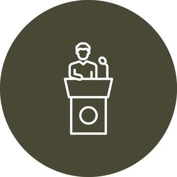 Man Giving A Speech Sharp Edge Visual vector