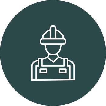 Man Engineer Working Smooth App Visual vector