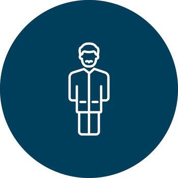 hombre con bigote dibujado a mano bosquejo símbolo vector