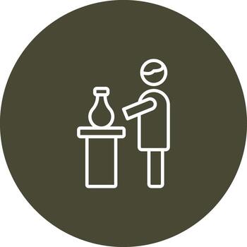 Man Sculptor Working Handcrafted UI Symbol vector