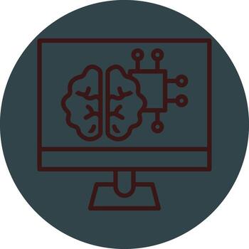 máquina aprendizaje color mejorado gráfico vector