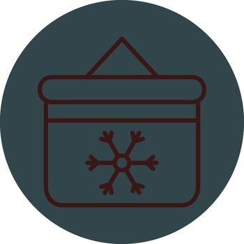 Ice box Sharp Line Mark vector