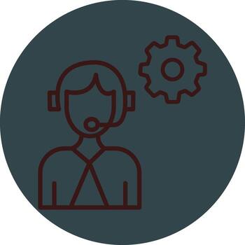 It Support Flat UI Form vector