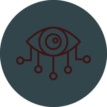 Bionic Eye Thin Graphic Shape vector