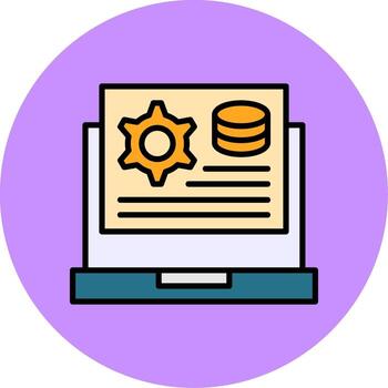 solicitud ajuste lleno circulo icono estilo vector