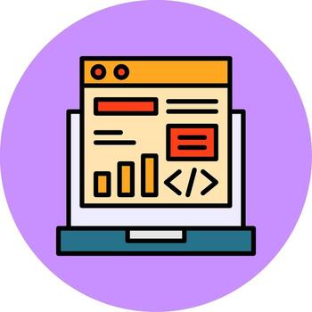 código despliegue lleno circulo icono estilo vector