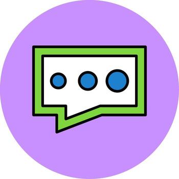 Message Filled Circle Icon Style vector