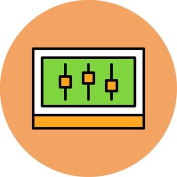 Setting Filled Circle Icon Style vector