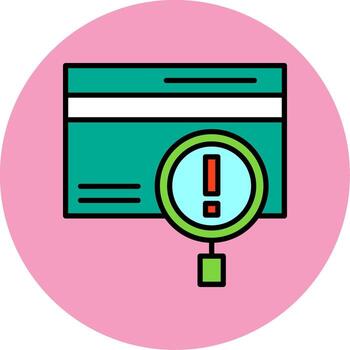 Fraud detection Minimal Filled Circle Icon Art Design vector