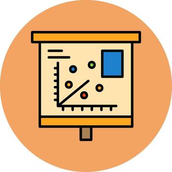 dispersión trama mínimo lleno circulo icono Arte diseño vector