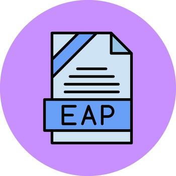 EAP Format Minimal Filled Circle Icon Art Design vector