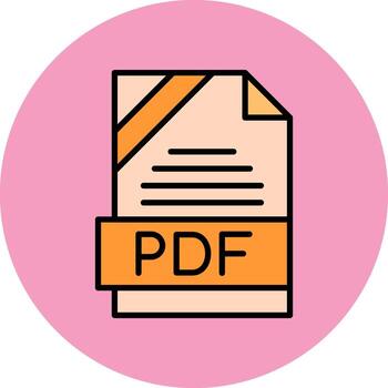 pdf formato mínimo lleno circulo icono Arte diseño vector