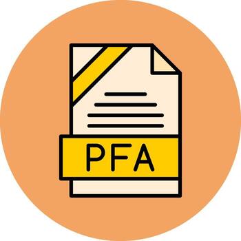 PFA Format Minimal Filled Circle Icon Art Design vector