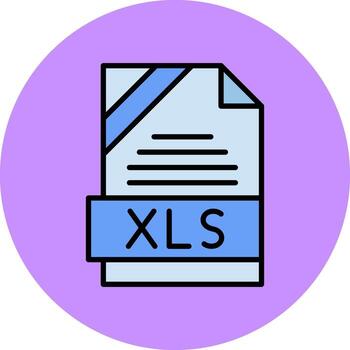 xls formato mínimo lleno circulo icono Arte diseño vector
