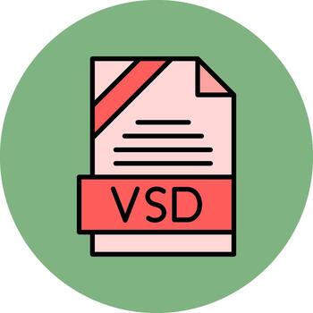 VSD Format Minimal Filled Circle Icon Art Design vector