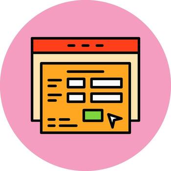 Application Form Minimal Filled Circle Icon Art Design vector