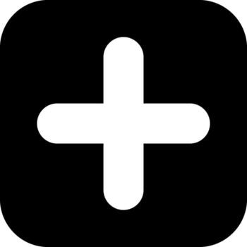 Add Minimal Glyph Icon Style Design vector