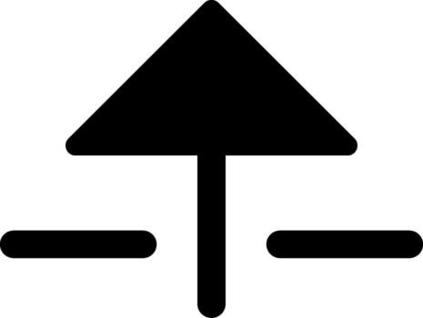 Upload Minimal Glyph Icon Design vector