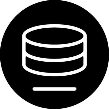 Database Solid Style Octicon Icon vector
