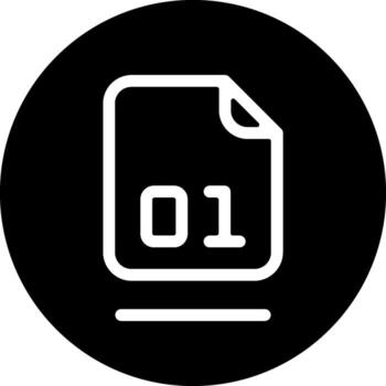 File Binary Solid Style Octicon Icon vector