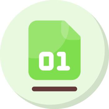 File Binary Flat Style Octicon Icon vector
