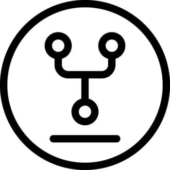 Git Fork Outline Style Octicon Icon vector