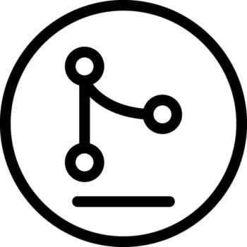 Git Merge Outline Style Octicon Icon vector