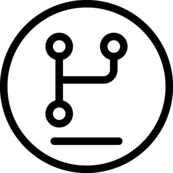 Git Branch Outline Style Octicon Icon vector