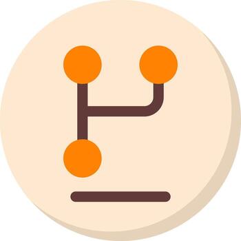 Git Branch Flat Style Octicon Icon vector