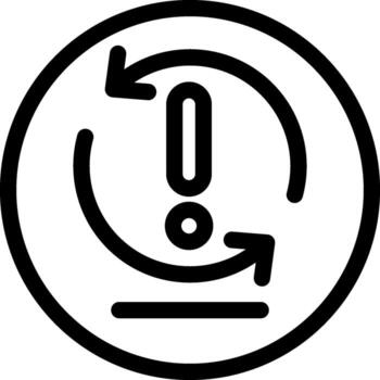 Issue Reopened Outline Style Octicon Icon vector